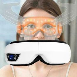 Appareils de soins du visage 6D Smart Airbag Vibration Eye Masseur Instrument de soins oculaires Chauffage Bluetooth Musique soulage la fatigue et les cernes rechargeables 231202