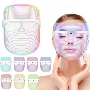 Dispositifs de soins du visage 7 couleurs LED masques de visage masque avec thérapie par la lumière LED thérapie par la lumière rouge rajeunissement des rides dispositifs de beauté pothérapie 221027