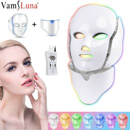 Face Care Devices 7 Colors P op therapie LED Mask Mask Skuvenation Draai Acne Anti Wrinkle Koreaanse nek schoonheid spa -instrument 230413