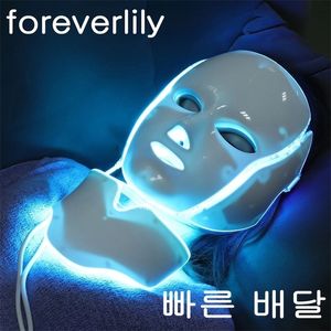 Face Care Devices Air Bag-7 kleuren licht LED masker met nekhuid Verjongingsbehandeling Beauty Anti Acne Therapy Whitening 221024