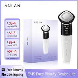 ANLAN EMS appareil de beauté du visage Lite masseur pour les yeux microcourant Lifting du visage dissolvant de rides LED Pon Instrument de beauté du visage 230828