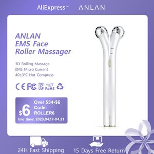Face Care Devices Anlan EMS Roller Electric V Massagers Microcurrent Lift Beauty Machine Slankere dubbele kin Massage Skin Tool 230421