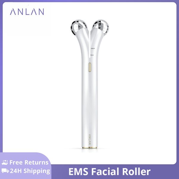 Appareils de soins du visage ANLAN EMS Roller Électrique V Masseurs Microcourant Ascenseur Beauté Machine Plus Mince Double Menton Massage Peau Outil 230714