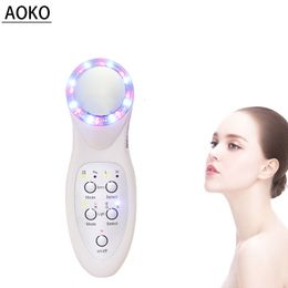 Dispositivos para el cuidado de la cara AOKO Health Beauty Ultrasonic Pon Therapy Machine Lifting Eliminación de arrugas Ultrasonido Masajeador 230609