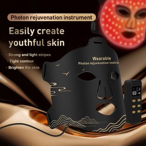 Appareils de soins du visage Arrivée Red Led Light Therapy Infrared Flexible Soft Mask Silicone 4 Color Anti Aging Advanced Pon 230608