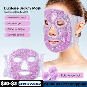 Dispositifs de soins du visage Beauté Gel de glace Masque Set Anti-rides Supprimer les cernes Améliorer le sommeil Cold Spa Thérapie Masques pour les yeux Outils de soins de la peau 231130