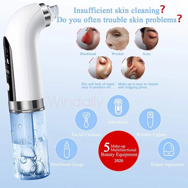 Dispositifs de soins du visage Blackhead Remover Pore Aspirateur Électrique Micro Petite Bulle Nettoyant Machine USB Rechargeable Beauté Dispositif 231027