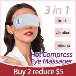DAMEIDA réutilisable USB électrique chauffé masque pour les yeux compresser thérapie chaude soins des yeux masseur soulager les yeux fatigués yeux secs sommeil 231128