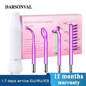 Appareils de soins du visage Appareil DARSONVAL Machine haute fréquence outils d'acné masseur de visage D'arsonval soins de la peau beauté Spa Darsonval pour cheveux 230824