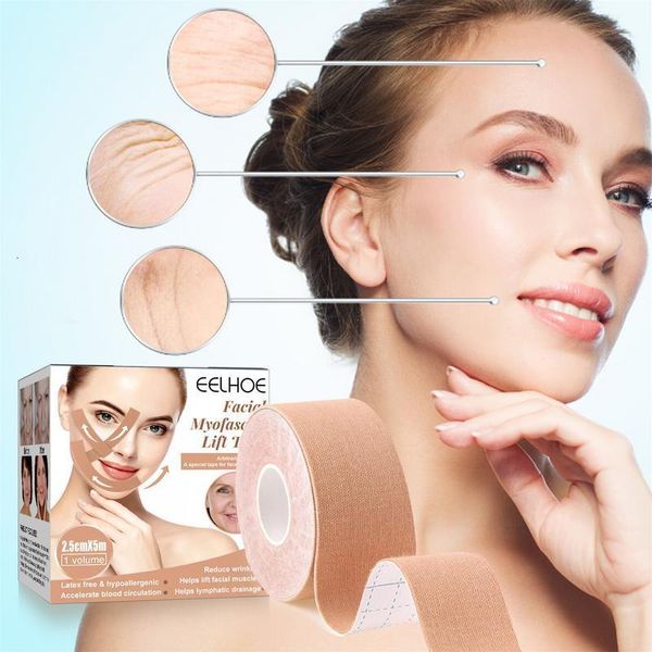 Dispositifs de soins du visage Bande élastique de levage 5 mètres Bandes en rouleau unisexe Masquer les rides Double menton Peau flasque avec effet instantané 230728