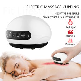 Dispositivos de cuidado facial Massaje eléctrico Masaje LCD Guasha raspando EMS masajeador de carrocería latas de vacío taza de succión