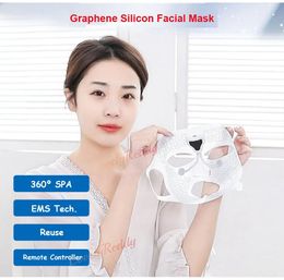 Apparaten voor gezichtsverzorging Elektrisch gezichtsmasker Herbruikbare siliconenmaskers EMS Huidverstrakking Verjongingstherapie Huidverzorging Dames Schoonheidsmaskers 231108