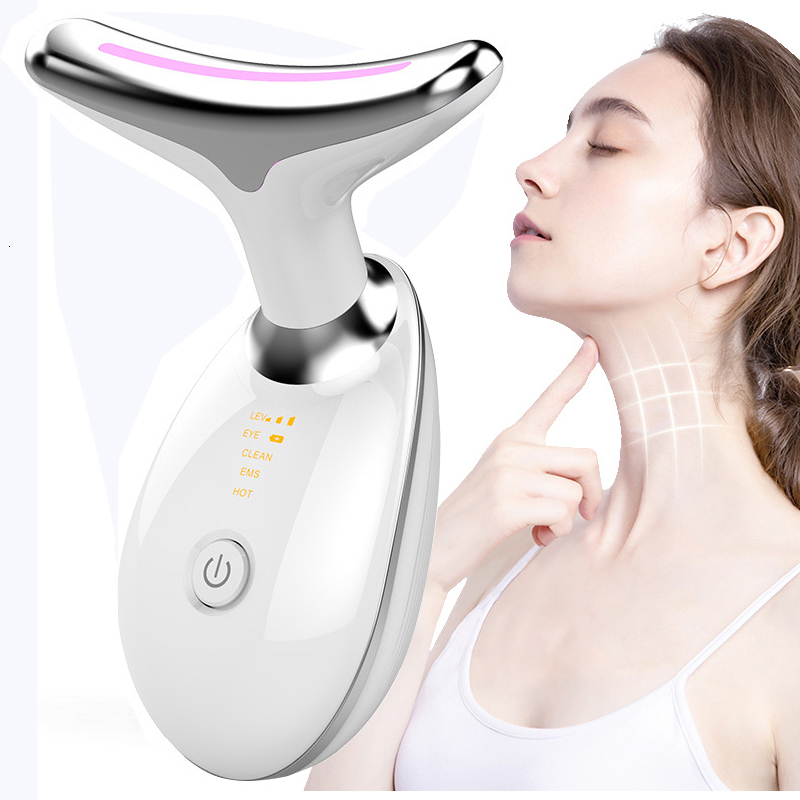 Face Care Devices Electric LED Pon Micro-currentt Neck Face Wrinkle Removal Massager EMS Lifting and Tighten Massage Device ION Skin Care Tool 230617
