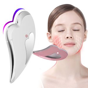 Dispositivos de cuidados faciais Massageador elétrico de microcorrente Guasha Gua Sha Raspagem Rejuvenescimento da pele Ferramenta de massagem Levantamento Emagrecimento Beleza 230113