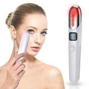 Appareils de soins du visage EMS Masseur électrique pour les yeux Red Light Pon Therapy Compress Vibration Massage Anti Dark Circle Rides Beauty Device 230728