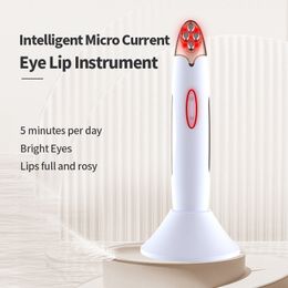 Dispositifs de soins du visage EMS appareil de beauté des yeux RF microcourant Anti-rides supprimer les sacs cernes luminothérapie lèvres levage Instrument de Massage 230831