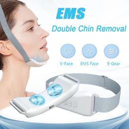 Face Care Devices EMS Massager Vface dubbele kin reducer vormhefmachine slankere huidverstrimpende schoonheidsapparaat 231110