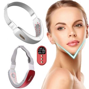 Appareils de soins du visage EMS microcourant V Machine de levage du visage minceur masseur de vibrations dispositif de serrage de la peau LED ceinture de levage de la mâchoire Double menton 231201