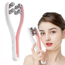 Dispositifs de soins du visage EMS Roller Masseur Électrique Microcourant Minceur HandHeld Anti Rides Peau Lifting Serré Beauté Dispositif 231027