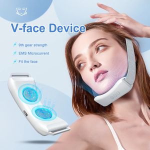 Gezichtsverzorgingsapparaten EMS V-Face Beauty Device Intelligent elektrisch V-gezichtsvormend massageapparaat Lifting tot verwijderen van onderkin Huidverstrakking 231108