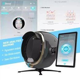 Apparaten voor gezichtsverzorging Epilator 3D-huidscanner Analyzer Monitor Machine Magische spiegel Draagbaar testen Engelse detector Cameratestanalyse 231006