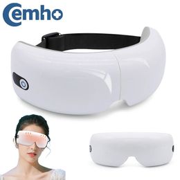 Appareils de soins du visage masseur oculaire 6D Airbag intelligent Vibration instrument de soins oculaires chauffage musique Bluetooth soulage la fatigue et les cernes masque de sommeil. 231202