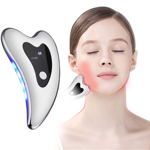 Dispositivos de cuidado facial Masajeadores faciales Raspado de piel para levantamiento facial Cuidado de apriete Antiarrugas Papada Quitar el cuello Masaje eléctrico Herramienta para el cuidado de la piel 230829