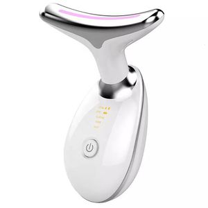 Face Care Devices Face Neck Massager LED PON Therapie Huid Traaid Massage Verminder Dubbele kin Anti rimpel Verwijder schoonheidsapparaat 230308