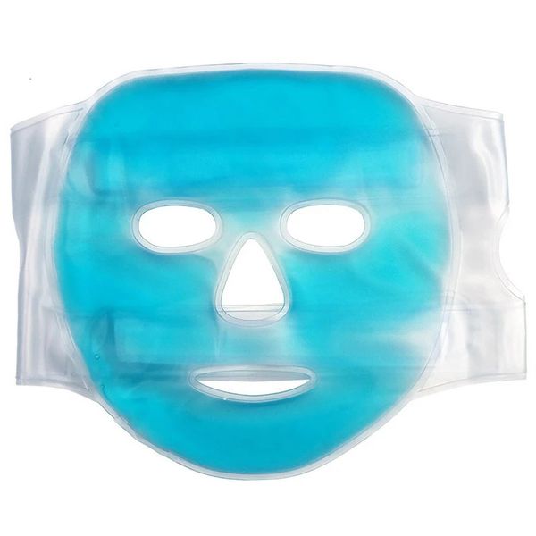 Dispositifs de soins du visage Haute qualité 1 pièces masque facial en Gel froid masque complet masque pour les yeux en Gel de glace soulagement de la fatigue Relaxation outils de soins de la peau bleu 231020