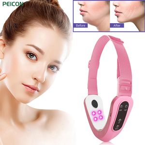 Face Care Devices Til Electric Double Chin Remover Slanking Vline Up Belt LED PON Therapy Massager 230515