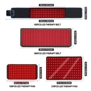 Appareils de soins du visage LOVTRAVEL Pulse Ceinture de thérapie par la lumière rouge et infrarouge 660NM 850NM Pontherapy Wrap LED Heat Pad Wearable Device for Pain Relief 221104