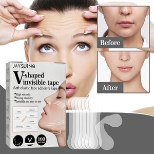 Dispositifs de soins du visage Sécurité des matériaux Autocollants invisibles Fondu Lignes fines Ascenseur Serrer la mâchoire V Forme Lifting Patch Tape Anti Rides 230701