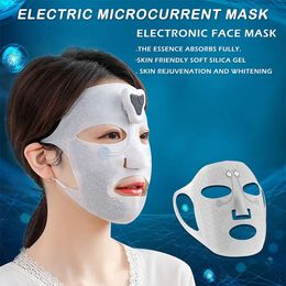 Apparaten voor gezichtsverzorging Microstroom Elektrisch masker Face Lift Machine Grafeen Wasbaar siliconenmasker Antirimpelhydratatie Hulpmiddelen voor huidverstrakking 231201