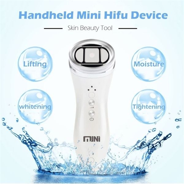 Dispositifs de soins du visage Mini HIFU Machine de peau Massage ultrasonique RF Fadiofrecuencia Rajeunissement Anti-rides Vieillissement Lift Home Beauty Device 220908