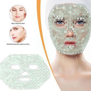 Appareils de soins du visage Pierres de jade naturelles Masque anti-âge Douleur Apaisant Outil de sommeil Massage de refroidissement Thérapie Beaty Sk G7Z4 230704