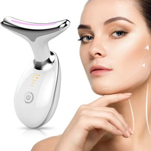 Face Care Devices Neck Face Beauty Device 3 Kleur LED PON Therapie Huid Draaid Drain Dubbele kin Anti Wrinkle Neck Lift Skin Care Gereedschap 230519