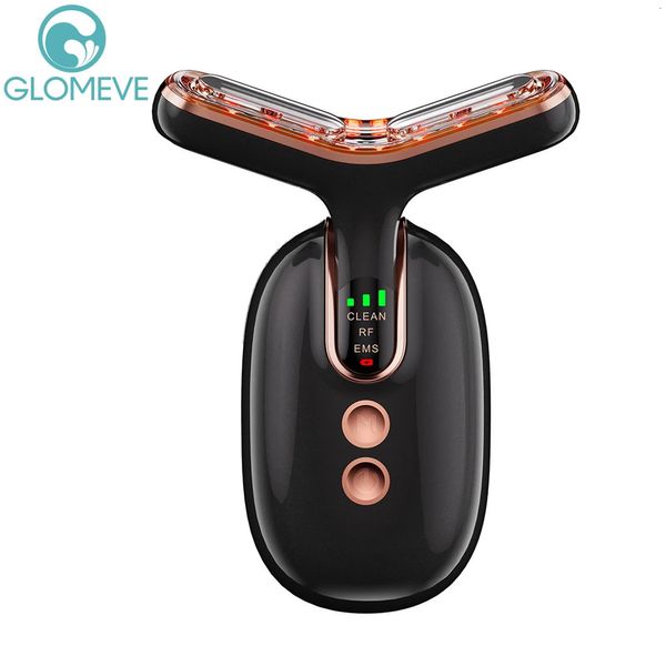 Appareils de soins du visage Machine de levage du cou EMS RF Masseur LED Téléphone Réduire le double menton Anti-rides Serrage de la peau Outil de beauté 231129