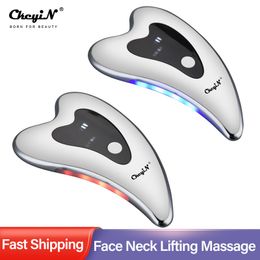 Face Care Devices Neckt Slimming Guasha Massage Electirc Vibratie Verwarming USB Oplaadbare huid Verjongingsmassager 53 230515