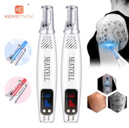 Dispositifs de soins pour le visage Picosecond Laser stylo rouge Blue Lighthérapie Mole Élimination des taches Dark Tattoo Acné Pigment Pigment Portable Beauty Instrument 0727