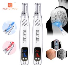 Face Care Devices Picosecond Laser Pen Rood en Blue Light Treatment Tattoo Scar Mole Freckle Pen Acne Skin Pigment Removal Portable Beauty Instrum 230217