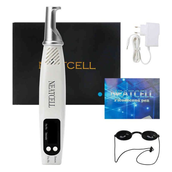 Dispositifs de soins du visage Stylo laser picoseconde Thérapie par la lumière bleue rouge Tatouage Cicatrice Mole Enlèvement des taches de rousseur Machine de suppression des taches sombres Portable Beauté 0727