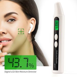 Dispositifs de soins du visage Testeur d'humidité de la peau portable Stylo Analyseur de teneur en huile d'écran LCD numérique pour l'hydratation des yeux des joues du front 230221