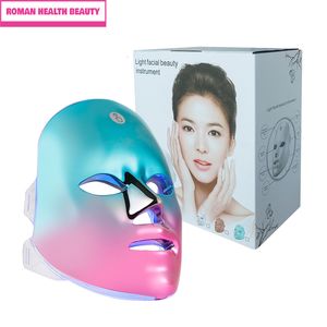 Dispositifs de soins du visage Premium 7 couleurs LED Masque de beauté 600mAh Masque Pon sans fil Machine Thérapie Acné Anti-âge Serrage de la peau Outil de levage 230904