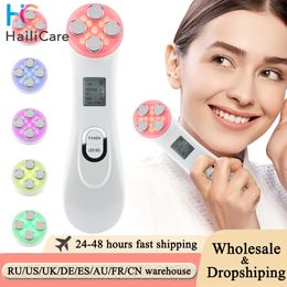 Appareils de soins du visage Masseur radiofréquence EMS Machine de levage à microcourant LED Pon Rajeunissement RF Dispositif de beauté 231027