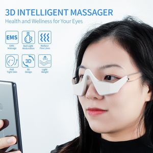 Appareils de soins du visage Thérapie par la lumière rouge Masseur oculaire anti-âge Compresser les yeux Soulagement de la fatigue Relaxation Soulager les cernes EMS Vibration Eye 230822