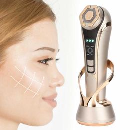 Face Care Devices RF Radiofrequentie Hefmachine EMS Micro Current Skin Trachering Red Blue Light Rejuvenation Beauty Device 230831