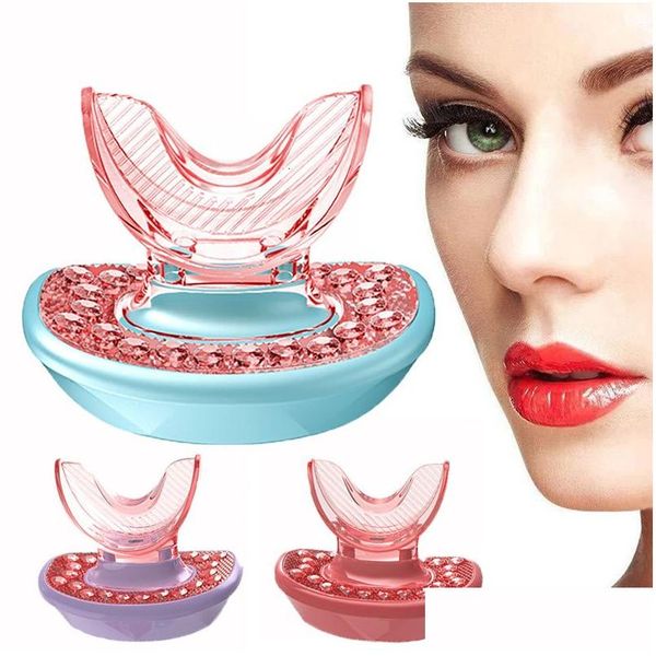 Dispositivos de cuidado facial Sile Lip Plumper Dispositivo LED Luz roja Terapia infrarroja Eliminar líneas de labios Ampliar Flness Instrumento de belleza Drop D DHZ6P