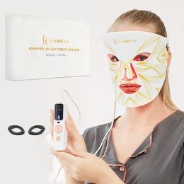 Dispositifs de soins du visage Masque facial en silicone LED Pon Light Skin Beauty Therapy 4 Couleurs Masque 231121