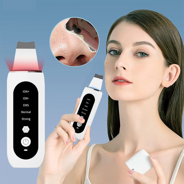 Appareils de soins du visage Épurateur de peau Dissolvant de points noirs 4 en 1 Nettoyeur de pores Spatule pour le nettoyage en profondeur Soins de la peau Machine à éplucher à ultrasons 230908