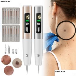 Dispositifs de soins du visage Taupe de peau pour les taches sombres Laser Plasma Stylo Électrique Blemish Verrue LCD Éliminateur de taches de rousseur Points noirs Enlèvement Drop Dh7NP